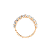Bague Amalfi solitaire diamants synthétiques poires et diamants synthétiques marquises 5.45 carats or rose 14 carats
